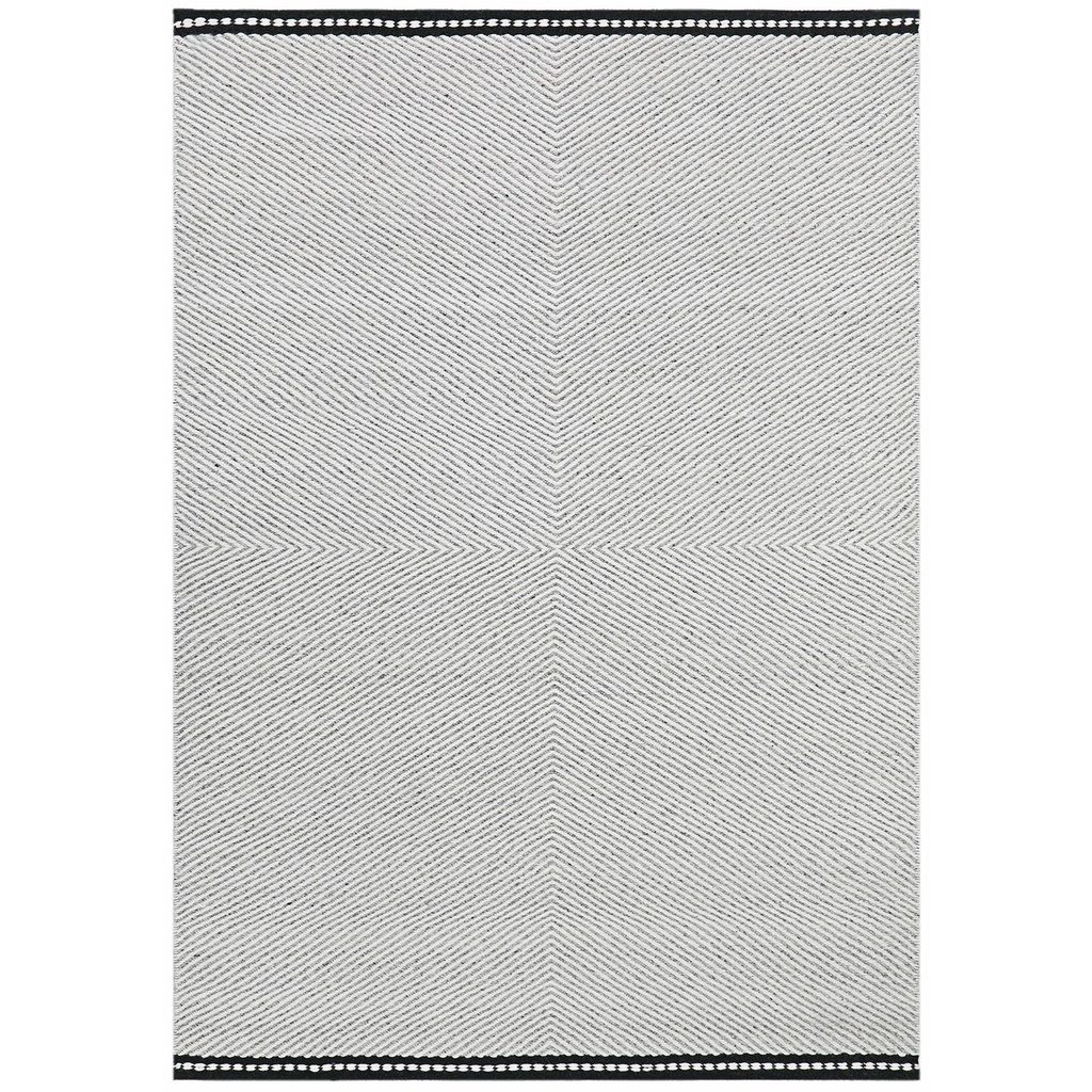 Alfombra 180x270cm Kanigo marfil/negro