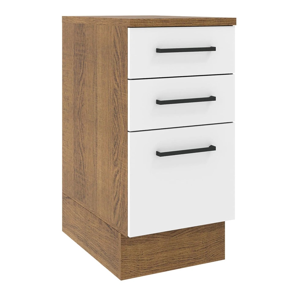 Base cocina Agata blanco 3 cajones 40cm