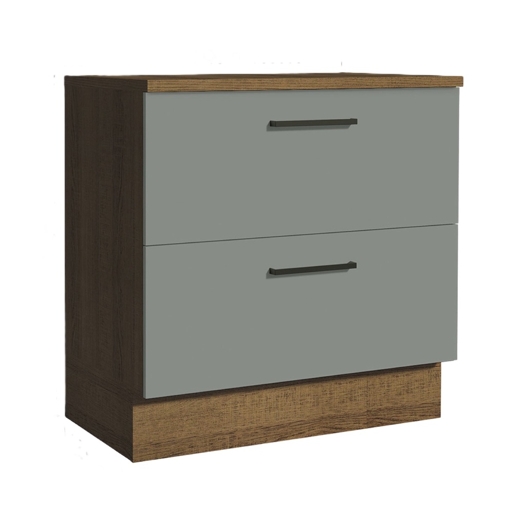 Base cocina Agata gris 2 cajones 80cm