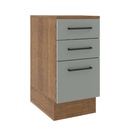 Base cocina Agata gris 3 cajones 40cm