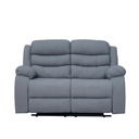 Sofá reclinable 2 cuerpos Boston gris claro 