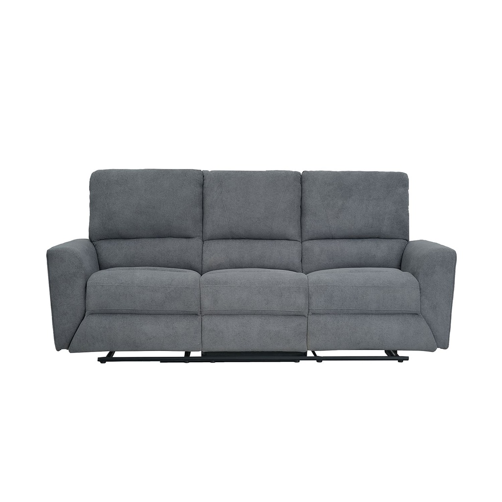 Sofá reclinable 3 cuerpos Alaska gris oscuro