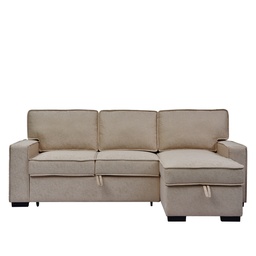 [230012324] Sofá cama seccional Guido café