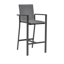 [230021855] Silla Bar Terraza 56X66X105 padded gris Lucca