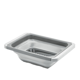 [230028178] Colador plegable con asas 55x26cm gris