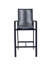 [230031115] Silla Bar Terraza 58,5X65X105 gris c/cordón Fairfield