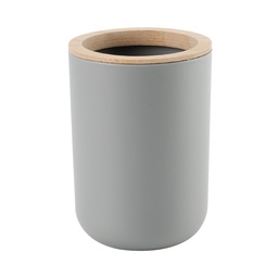 [230038704] Porta cepillo dientes plástico gris bambú