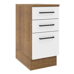 [230040582] Base cocina Agata blanco 3 cajones 40cm