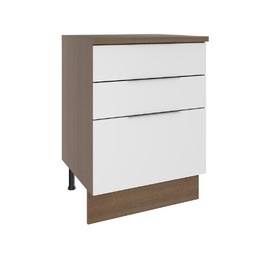 [230040637] Base cocina Stella blanco 3 cajones 60cm