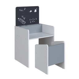 [230040940] Escritorio infantil con Silla Le Petit blanco-azul