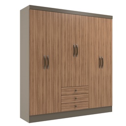 [230044031] Closet 6 puertas Madrid Damasco/Nogal